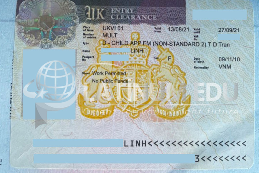 Visa định cư UK của bé L