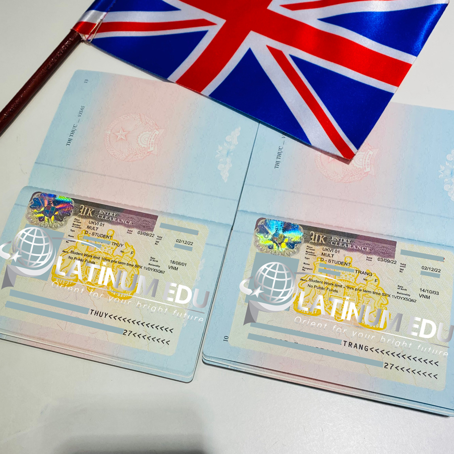 Visa du học UK của 2 bạn L.H.T và N.T.M.T 