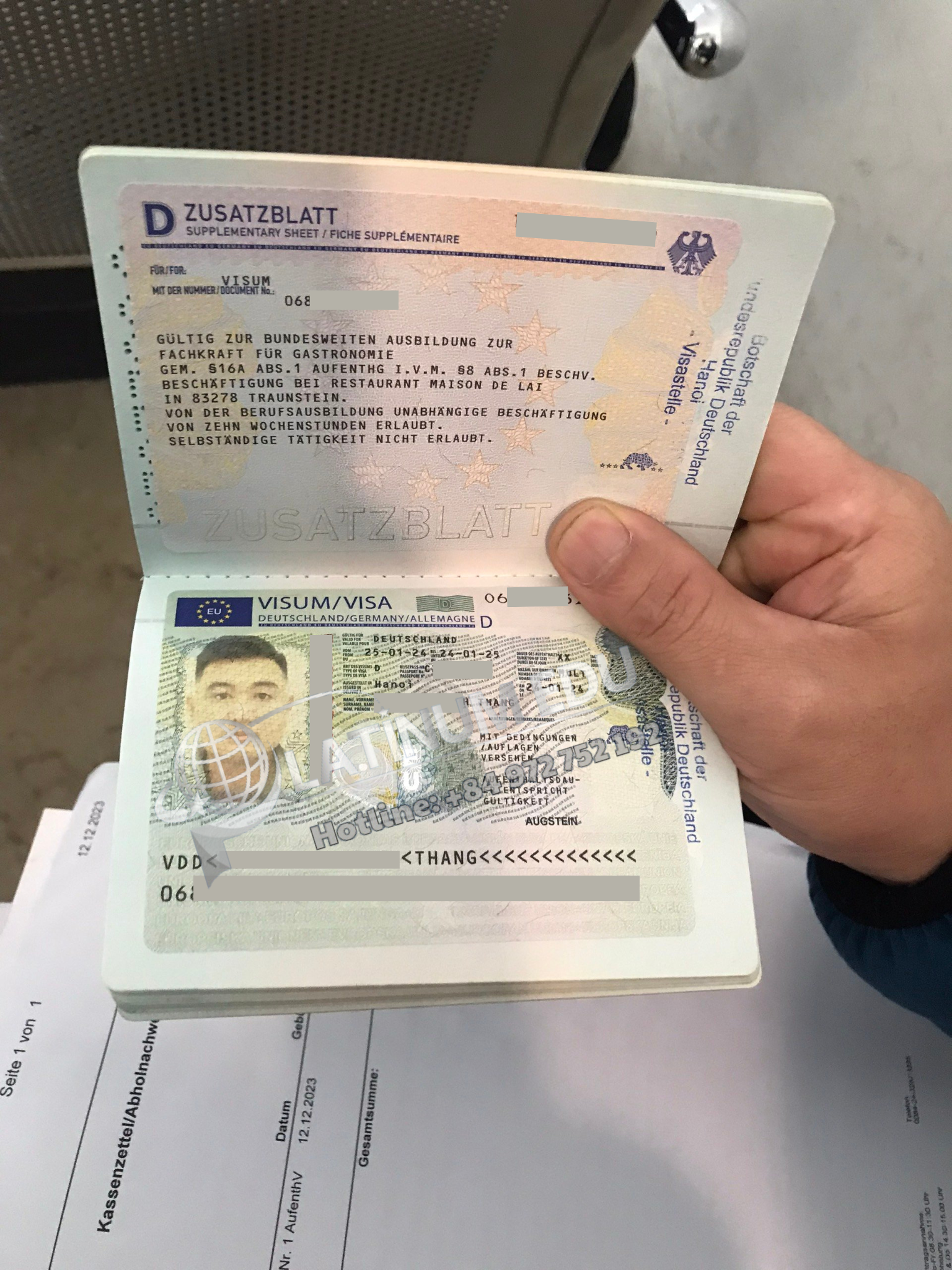Platinum Edu xử lý thành công Visa du học nghề Đức cho bạn Thắng