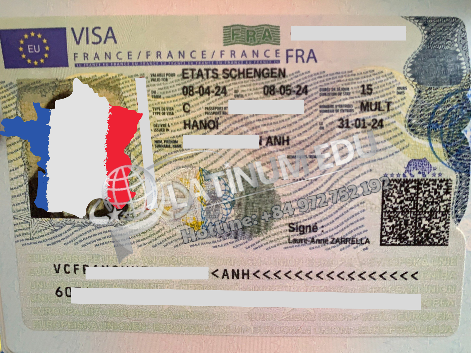 Platinum Edu xử lý thành công Visa Châu Âu cho cô Anh (mẹ chị Trâm)
