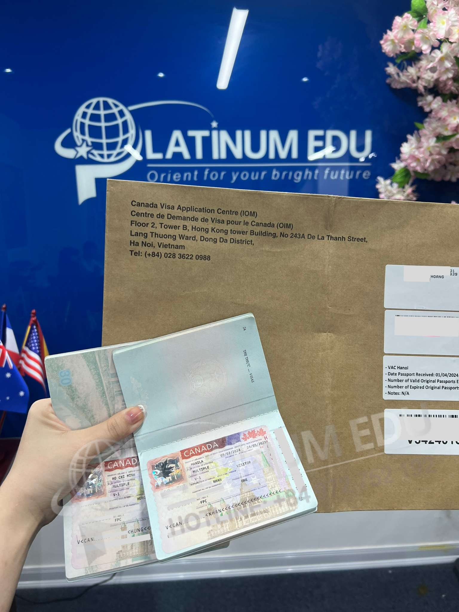 Platinum Edu xử lý thành công Visa Canada Dài hạn cho Anh H - Chị N