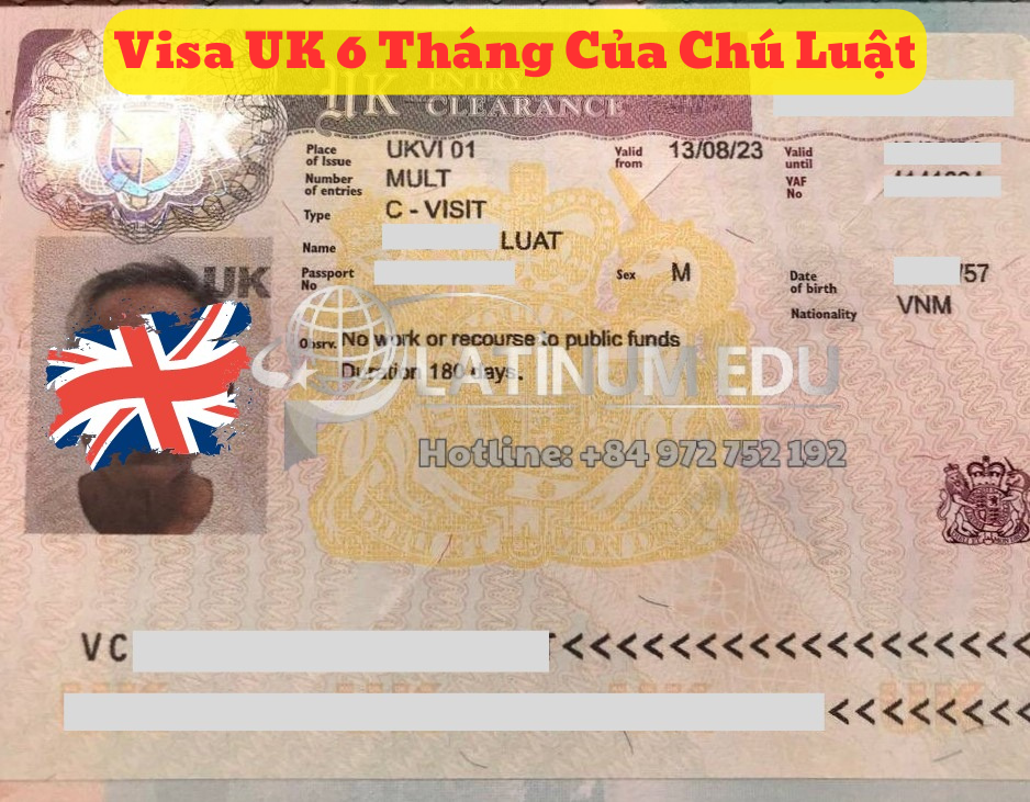 Platinum Edu đã xử lý thành công Visa Anh Quốc 6 tháng cho Chú Luật vào Tháng 8/2023